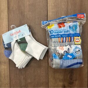 Hanes Super Soft Boxer Briefs for Toddlers - Blue and Gray